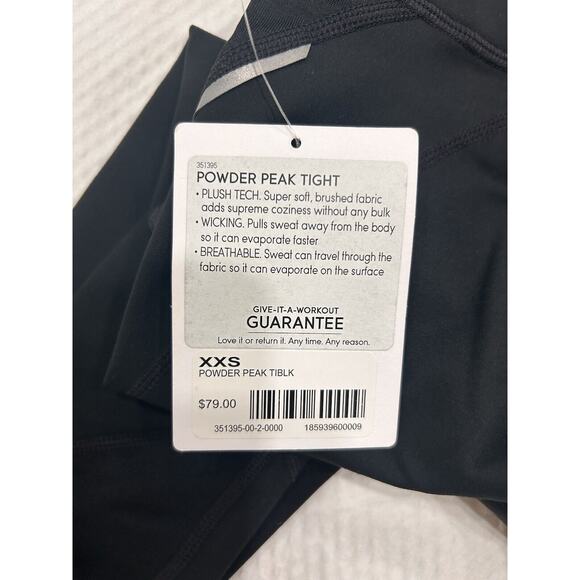 NWT Athleta Powder Peak Tight Leggings Size XXS - Black - Picture 8 of 10